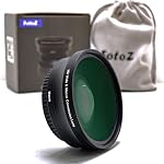 FotoZ 2 in 1 49mm add-on 0.75x Wide Lens with 10x Macro Portion | for Travel Hiking & Landscape Photography for Canon Nikon Mirrorless Cameras Compatible with 49mm Size Camera Lens.
