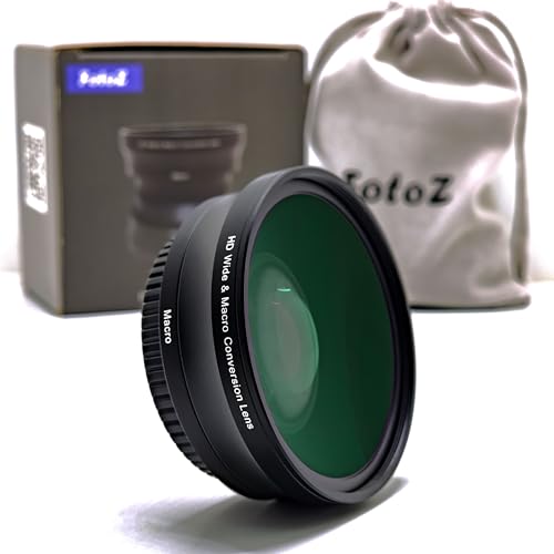 FotoZ Professional HD 49mm 0.75倍広角変換レンズ (マクロ部分) Canon EOS M6 M50 Mark II M100 M200 R50 R100用 EF-M 15-45mm RF-S 18-45mmレンズキット