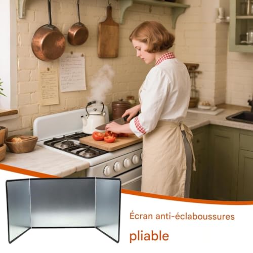 Protège-éclaboussures inox pour stopper les brûlures d'huile - 3