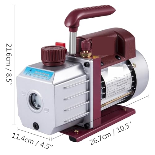 Bomba de vacío refrigerante de 4,5 CFM y 1/3 HP, monoetapa, para aire acondicionado doméstico y empaque al vacío miniatura 2