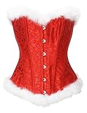 Bslingerie Sexy Christmas Mrs. Claus Costume Bustier Corset Top