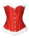 Bslingerie Sexy Christmas Mrs. Claus Costume Bustier Corset Top