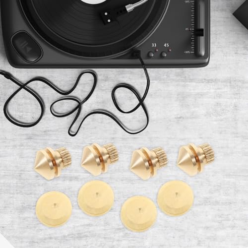 Soporte elegante Zerodeko de cobre dorado para desacoplar altavoces 7