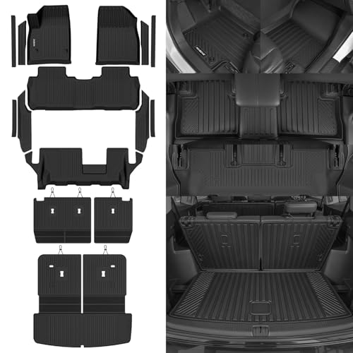 Naibeve Floor Mats for 2017-2023 GMC Acadia 7 Seats Bench Seat
