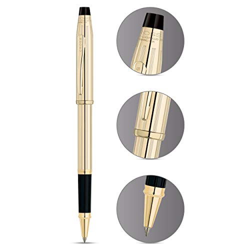 Image of Cross Century II Refillable Gel Ink Rollerball Pen, Medium Rollerball, Includes Luxury Gift Box - 10KT Gold Filled /Rolled Gold