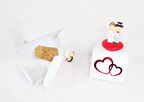 Torta Bomboniere Pz 24 Tappo Sposini con Portaconfetto Cuori