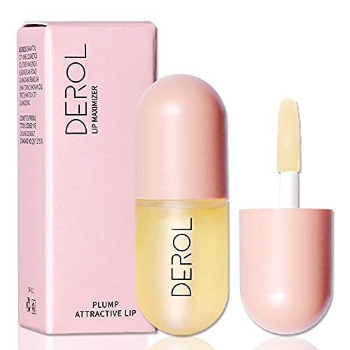 DEROL Lip Plumper, Lip Plumping Lip Gloss, Derol Lip Enhancer, Lip Care serum, Hydrating & Moisturizing Clear Lip Gloss, Tingling Lip Plumper Fuller And Maximizerâ€¦