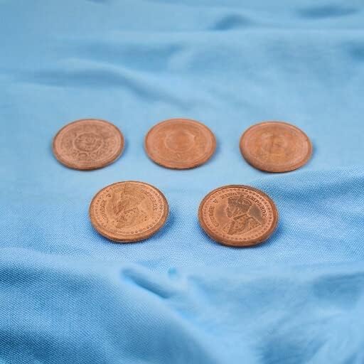 Divya Spiritual Original Tambe Ka Sikka for Puja/Pooja, Astrological Pure Copper Coins Set of 5 for Lal Kitab Remedy, Small Tambe Ke Sikke Without Hole for Grah Pravesh (B0C9DHP8SV) Amazon Price History, Amazon Price Tracker