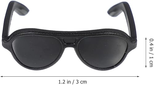 Miniatura 2 de NUOBESTY Gafas de sol para muñeca, mini gafas de sol negras, mini gafas de sol para muñecas, manualidades, accesorios de casa de muñecas, 100 piezas