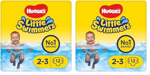 Huggies Little Swimmers Swim Nappies Size 2-3 3-8kg 12 per pack (Lot de 2)