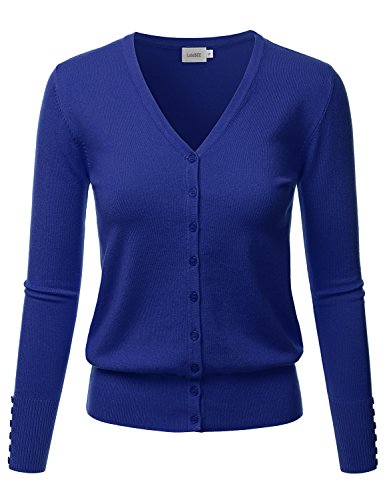 Image of LALABEE Women's V-Neck Long Sleeve Button Down Sweater Cardigan Soft Knit(S-XXL)