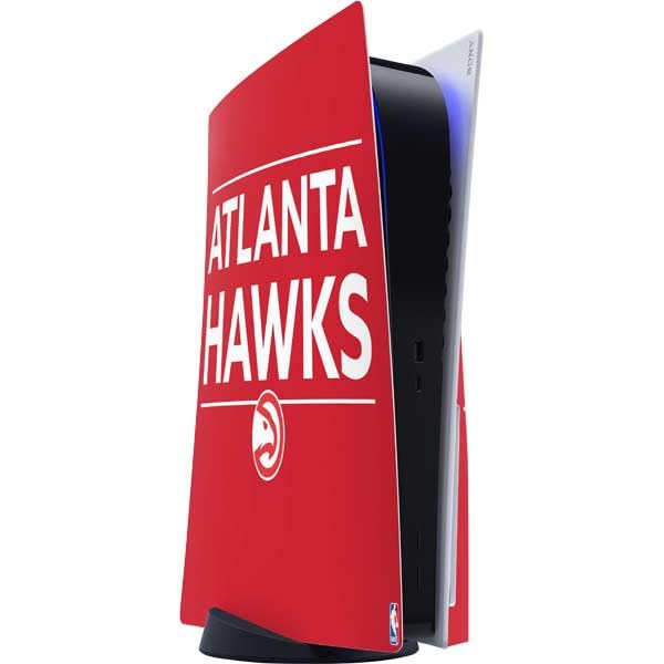 Skinit Decal Gaming Skin Compatible with PS5 Console - Officially Licensed NBA Atlanta Hawks Standard - Red Design