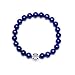 MetJakt Femme Chakra Bracelet Quartz Rose/Lapis Lazuli Puissance De Guérison Boho Gemstone Charm Bijoux À La Main Bijoux en Argent Sterling 925 Pendentif Double Bonheur (Lapis Lazuli)