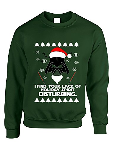 ALLNTRENDS Adult Sweatshirt I Find Your Lack of Holiday Spirit Disturbing Xmas