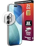 ZAGG Glass+ Screen & Camera Lens Protection for iPhone 17 - Impact & Shatter Protection, Full Coverage Scratch & Smudge-Resistant Tempered Glass, Anti-Reflective Camera Lens Protector
