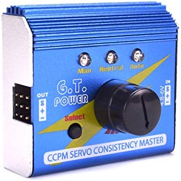 G.T. Power Servo Tetser Multi 3CH Digital Servo Tester ECS Consistency Speed Controler Checker RC Aluminum Shell Servo Tester for RC Helicopter Car Boat