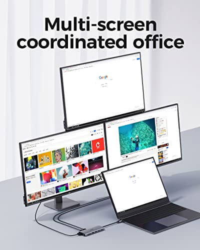 Usb C Docking Station Dual Monitor Adapter, 14 In 1 Usb C Dock, 4K Dual Hdmi, 100W Pd, 1000M Ethernet, Sd/Tf, 5Gbps Usb C/A Ports, Mic/Audio Port Compatible For Macbook/Dell/Hp/Lenovo Laptops #TOP2