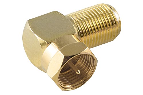 POPPSTAR 8x SAT Angled Adapter (90 angled antenna adapter) (coaxial F-coupler to F-plug) angled plug for coaxial cable, antenna cable, gold-plated - Image 2