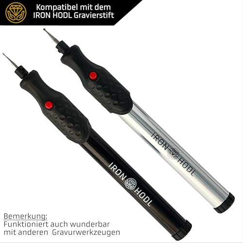 IRON HODL - 2x Diamant Fräser Bits (⌀ 2,35mm) Multifunktionswerkzeug Zubehör für Allzweck Anwendung mit Mini Fräser Gravierstift Akku Holz Gravur Gerät Gravur Stift Glas gravieren