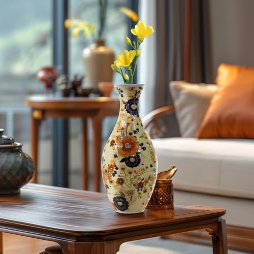Image of 3D Puzzle Planter Vase for Adult, 160 Pieces DIY Flower Vase - Perfect Housewarming Gift (Vibrant Garden Elegance)