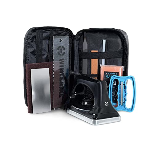 Winterial Snowboard and Ski Tuning Kit, with Iron, All-Temp Snowboard Wax, Angled Edge Tuner File, PTEX Rods and Wax Apron