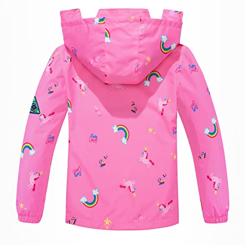 Image of SaphiRose Kids Waterproof Rain Jacket Mesh Lined with Removable Hood | Lightweight rain coat, windproof, breathable, school, camping, travel, outdoor play, boys and girls
