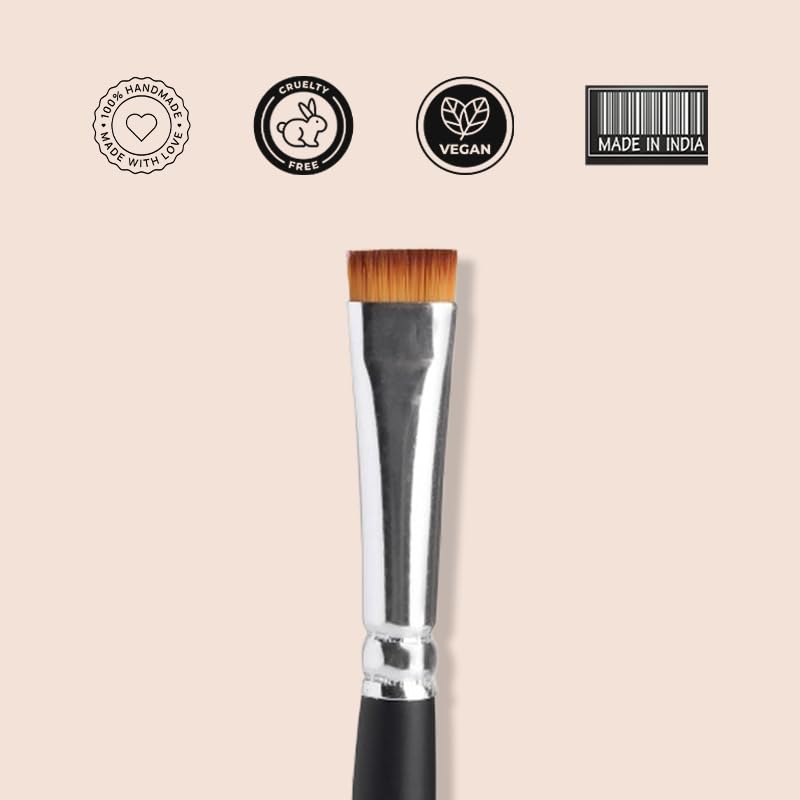 Cuffs N Lashes X Shystyles CS01 Flat Shader Brush – High Performance Eye Makeup Brush | Soft Bristles | Cruelty-Free | Handmade in India | Professional Eye Shadow Application - Image 3 thumbnail