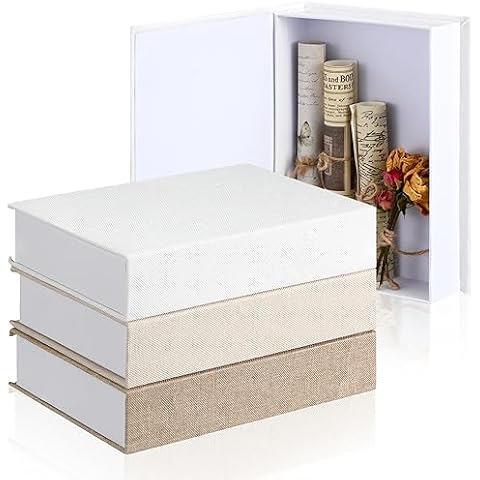 Tioncy Decorative Book Box Set of 3 Cover
