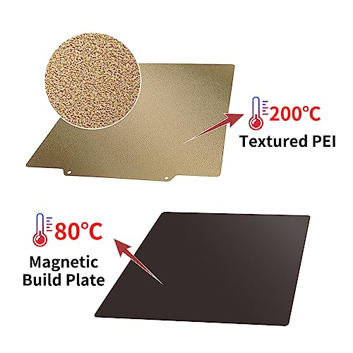 Image of Double Sided Textured PEI Sheet 350x350mm, Flexible PEI Spring Steel Sheet+Magnetic Build Plate for Voron 2.4 RepRap 3D Printer