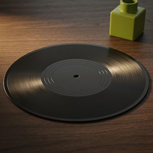 Discos de vinilo decorativos Mipcase de plástico negro para pared de cafetería 8
