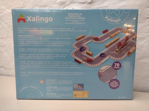 Brincando de Engenheiro Circuito de Corrida 70 peças Xalingo