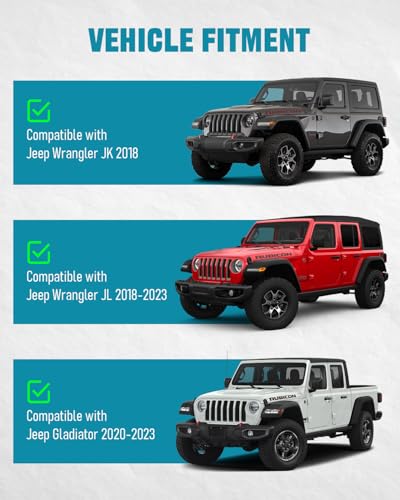 ADTOPI Aluminum Sun Visor Repair Kit for Jeep Sun Visor Clips Compatible with Jeep Wrangler JK 2018 & JL 2018-2023 & Gladiator 2020-2023, Upgrade Replacement Parts US-Flag, 2PCS - Thumbnail 7