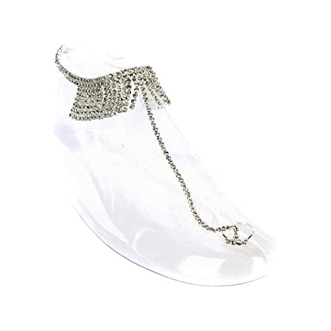 VGS Fashion Jewelry Rhinestone Toe Ring Anklet Cover