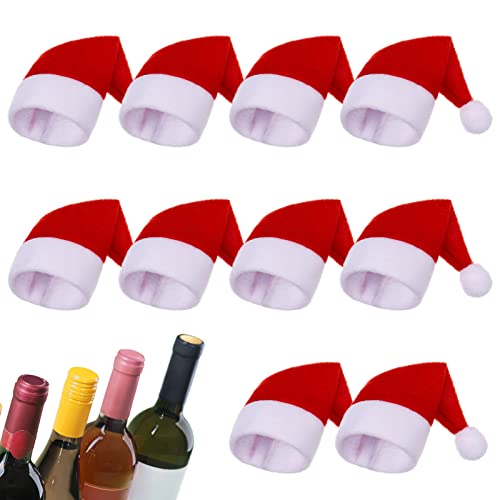 KroY PecoeD 10 Stück Mini Weihnachtsmütze, Weihnachtsmannmützen...