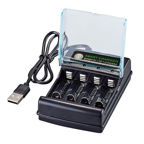 4 Slot 1.5v Alkaline Battery Charging Box with Integrated Circuitry Effective Battery Recycling...