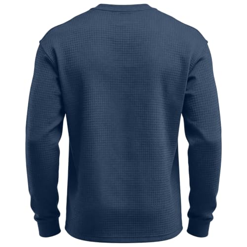 Game Day Sweatshirt Men Waffle Knit Crew Neck Breathable Work Clothing - image 3