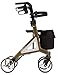Produktbild Bischoff & Bischoff Alevo Alu Rollator SH 58,5cm, faltbar  Leichtgewicht-Rollator für drinnen und draußen, Gehwagen mit stabilem Sitz und abnehmbarer Tasche, Platin
