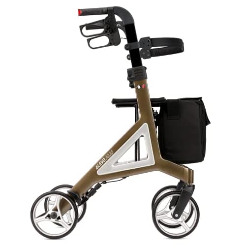 Bischoff Alevo Alu Leichtgewichtrollator Rollator • Integrierte Reflektoren • Rückengurt • abnehmbare Tasche