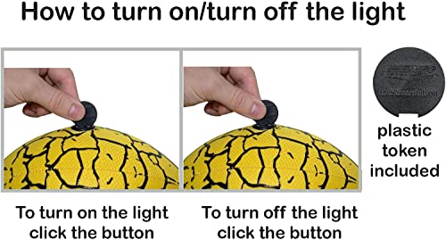 Wave Runner Glow in The Dark LED Light Junior Football, Waterproof Double Laced Football for Night Sports and Games Waterproof Ball for Pool, Beach and Backyad