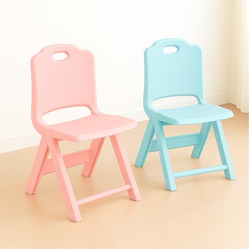 Image of HAPPY BEAR Foldable Kids| Foldable Study | Space-Saving, Portable, and Supports up to 30kg |Folding Stool | Kids Study (Blue /Pink)