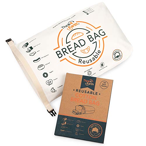 Organic Cotton Bread Bag - Reusable, Premium Bread Bag - Bakery Supplies