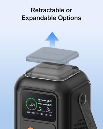 ASPERX Portable Power Station,192Wh 60000mAh LiFePO4 Battery with 200W Output, Dual 140W PD3.1 Fast Charging,Smart Display,DC Laptop Power Bank Station for Outdoor Travel, Camping, Emergency - Image 8