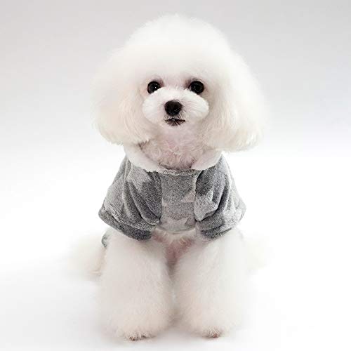 smalllee_lucky_store Pet Warm Stars Flannel Fleece Pajamas Onesie Winter Hoodie Sweater Jumpsuit for Small Dogs Cats Coat Jacket Soft Outfits Puppy Clothes - Image 4