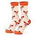 Produktbild 1 Paar lustige Socken Damen 36-43 Baumwolle mit Witzige Motiv bunt Socken lustige Geschenke für Frauen Geschenksocken (DE/NL/SE/PL, Alphanumerisch, Einheitsgröße, Regular, Regular, Orange - Fuchs)