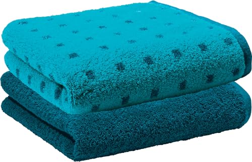 Erwin Müller Duschtuch Sigmaringen 2er-Pack Walk-Frottier türkis Größe...