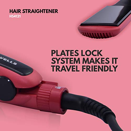 Havells Wide Plate Hair Straightener - HS4121 (Red_Free Size) - Image 5