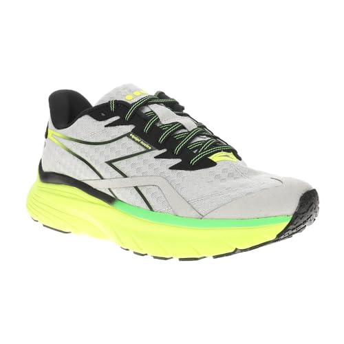 Diadora Mens Equipe Nucleo Running Sneakers Shoes - Grey, Yellow2
