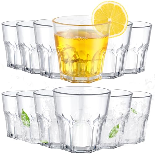 Meanplan Set of 24 Acrylic Drinking Glasses Reusable Water Drinking