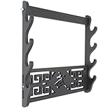 Eforlife 4 Tier Sword Stand Wall Mount Samurai Sword Holder Display Stand Katana Wakizashi Tanto...