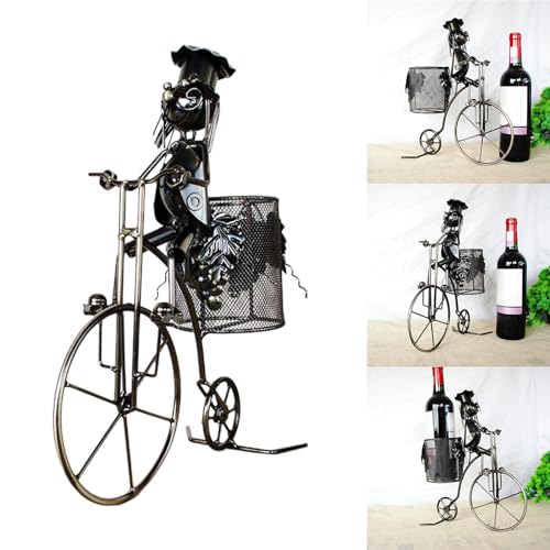 Soporte para botellas de vino con forma de bicicleta para decorar tu mesa de salón 3